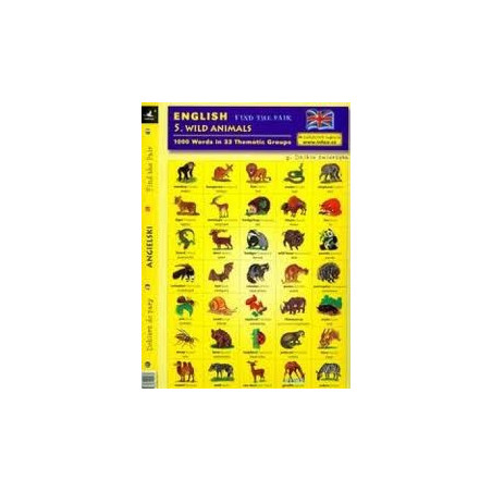 5. Wild Animals- Find the pair game (Bilingual Polish-English Memory Cards)